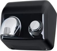 Sèche-mains mural Dryboy - Sèche-mains à bouton-poussoir - Puissance : 2300 watts - Structure métallique robuste - Facile à installer - Livré avec un gabarit de perçage - Noir