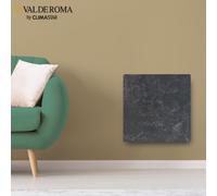 Sèche-serviette à inertie Wifi Natura Noir 1000W Carré - Valderoma NN10BSW