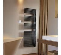 Sèche-serviette ACOVA CALA Asymétrique à Droite électrique 500W Black Matt 0557 TLNR-050-50/GFC0557