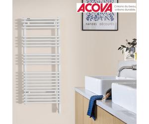 Sèche-serviette ACOVA CALA Symétrique IHC 750W blanc TLNSS075050ECZF