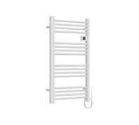 Sèche serviette aluminium 500W barres rondes - blanc - Voltman
