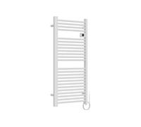 Sèche-serviette aluminium 750W barres rondes fluide caloporteur blanc