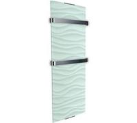 Sèche-serviette rayonnant 1200w ondulation Chemin'arte 113 blanc/vert G