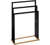Seche serviettes avec 3 barres coloris naturel-Noir- Longueur 55 x profondeur 24 x hauteur 82 cm - PEGANE - Blanc G