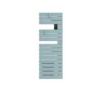 Sèche-serviettes connecté Nefertiti étroit avec soufflerie mât droite 1500W vert d'eau - - 850102