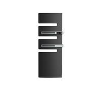 Sèche-serviettes connecté Serenis Premium mât à gauche 750W + soufflerie 1000W anthracite - - 850666