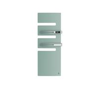 Sèche-serviettes connecté Serenis Premium mât à gauche 750W + soufflerie 1000W vert eau - - 850672