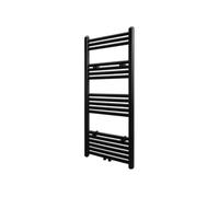 vidaXL Sèche-serviettes Porte-serviette 141907 - Rails droits noirs 500 x 1160 mm