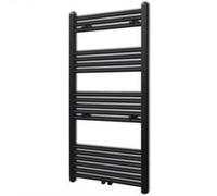 Sèche-serviettes eau chaude à rails droits Noirs de 600 x 1160 mm Noir G