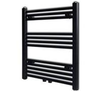 Sèche-serviettes eau chaude à rails droits Noirs de 600 x 764 mm Noir G