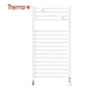 Sèche-serviettes eau chaude étroit raccordement central 500W RIVA 4 blanc brillant - THERMOR 471611