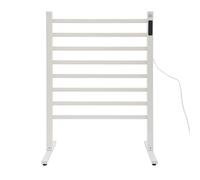 Sèche-serviettes électrique, 180 W, modèle sur pied, minuterie 1 à 24 h, 45-65 °C, pour salle de bain, hôtels et spas, blanc