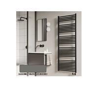 Sèche-serviettes électrique 300W gris titanium metalise FLECHE -