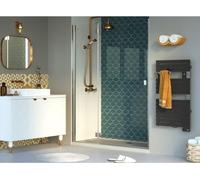 Sèche-serviettes électrique - ASAMA CONNECTE II - 500W - H99.5 x l55 cm - Anthracite