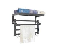 Sèche-serviettes électrique avec étagère gris anthracite 55W PURLINE NTW-09 Gris Gris G