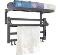 Sèche-serviettes électrique avec étagère gris anthracite 55W PURLINE NTW-09 Gris Gris G