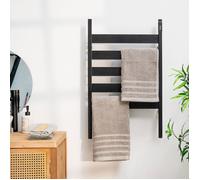 Sèche-Serviettes Électrique - CELLUSTOP - Noir - 140W - Minuterie 2-4h - 2 en 1 Mural/Pied