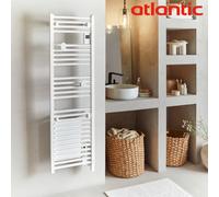 Sèche-serviettes électrique connecté 500W Blanc Carat DORIS NEO Etroit - ATLANTIC 851290