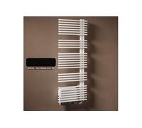 Sèche-serviettes électrique JAZZ S BOOSTER 1000W + soufflant 1000W Noir satiné H188cm L60cm collecteurs à droite