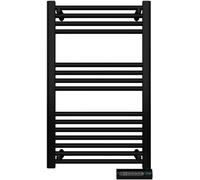 Sèche-serviettes électrique Ready Warm 9100 Smart Towel, couleur noire. 500 W, écran LED, contrôle tactile, programmateur hebdomadaire, 3 modes, température réglable et sécurité maximale avec indice I