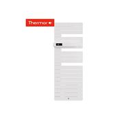 Sèche-serviettes électrique soufflant Allure 4 1500W mât à gauche blanc brillant intégral -Thermor 483338