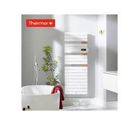 Sèche-serviettes électrique soufflant Allure 4 1500W mât à gauche entretoises chêne-Thermor 483308