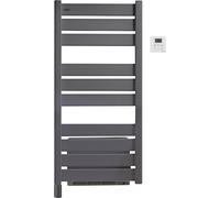 Sèche-serviettes électrique soufflant – Madras Air gris anthracite – 500 + 1000 W – 109,4 x 50 cm