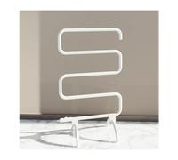 Sèche-Serviettes Électrique sur Pied, Porte-Serviettes Électrique 100W avec 5 Barres, Chauffe-Serviette Blanc Salle de Bain avec Thermostatique À Chaleur, Plug in