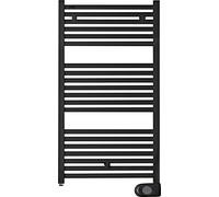 Sèche-serviettes électrique – Tweed noir – 500 W – 96,8 x 50 cm – Inertie fluide