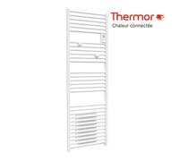Radiateur sèche-serviettes mixte soufflerie RIVA 4, Blanc satiné , 2000 W, Standard - THERMOR - 471264