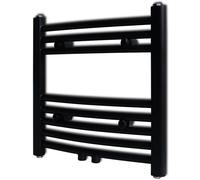 vidaXL Sèche-serviettes Porte-serviette à rails incurvés Noirs 500x1160 mm 141915