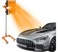 Sèche-vernis infrarouge 2000W, radiateur infrarouge avec 2 émetteurs infrarouges de 1000W, minuterie de 0 à 60 minutes, radiateur infrarouge réglable en hauteur, idéal pour la peinture, les ateliers a