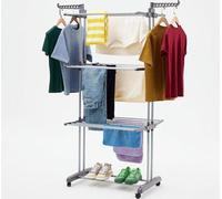 Séchoir à linge à tour pliable pour l'intérieur et le jardin 40 mètres gris
