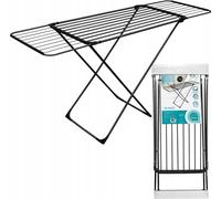 Séchoir à linge autonome pour balcon, réglable, résistant aux intempéries, peu encombrant, 173x55x94cm, noir
