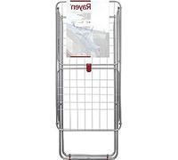 Séchoir à linge avec système de fermeture à ailettes | Surface de couchage 19 m | Pliable et antidérapant | Pour l'intérieur et l'extérieur | 54,5 x 177,2 x 107,5 cm | Couleur : acier