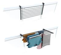 Séchoir à linge balcon - Pliable - 102 cm - Aluminium et inox - Séchoir pour rambarde de balcon