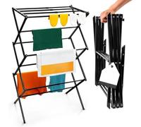 Séchoir à linge compact - Séchoir pliable pour l'intérieur et l'extérieur - Séchoir pliable à ailes - Séchoir léger et peu encombrant - Pour le linge de toutes tailles - Idéal pour les appartements, l