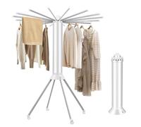 Séchoir à linge Cylinder Drying Rack Séchoir à linge pliable avec roulettes Rotation 360° Porte-manteaux