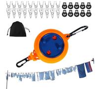 Séchoir à linge de | Corde à linge d'extérieur | Coupe-vent avec sac | Corde à linge pour intérieur et extérieur pour camping-car dans la cour d'hôtel