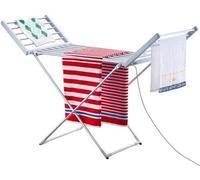 Séchoir à linge électrique 220 W, 20 barres, aluminium, 148 x 53 x 90 cm, pliable