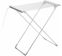- Séchoir à linge électrique Dryak, 8 barres chauffantes, séchage rapide, pliable, gain de place, 120 W, gris, aluminium