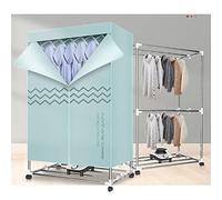 Séchoir à linge électrique pliable, 1000 W, portable, avec étendoir chauffant et deux niveaux, économe en énergie et doté d'un rideau anti-poussière.