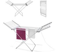 Séchoir à Linge Electrique Pliable en Aluminium - Sèche Serviette Salle de Bain Chauffant 18 Barres - 230 W - 145CM - A225