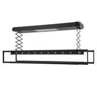 Séchoir à linge électrique - Structure télescopique - Télécommande - Capacité de charge : 35 kg - Aluminium - Noir