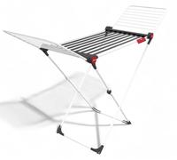 Séchoir à linge en acier avec roulettes, 19 mètres de longueur, tubes de 12 mm résistants aux rayures, système de blocage des bras, dimensions : 196 x 56 x 118 cm, léger et stable