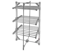 Séchoir à Linge Etendoir Electrique Chauffant 50 à 55°C - 21m en 1-112 x 62 x 60 cm - 3 Niveaux à 8 Barres - 220W - Pliable & Compact [Pinces à Linge & Housse INCLUSES] Lessive, Séchage Vêtements