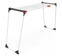 Séchoir à linge extensible en acier peint, 19 mètres, barres tubulaires anti-froissage, porte-chaussettes, dimensions : 117-205 x 57 x 100 cm
