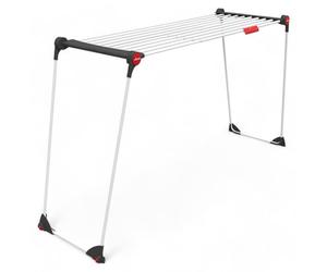 Séchoir à linge extensible en acier peint, 19 mètres, barres tubulaires anti-froissage, porte-chaussettes, dimensions : 117-205 x 57 x 100 cm