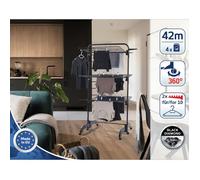 Séchoir à linge - Leifheit - Comfort Tower 420 - Noir - Pliable - 3 niveaux