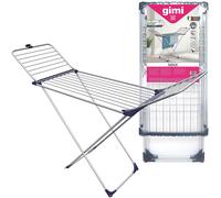 Gimi Max Étendoir à Poser sur Le Sol en Acier INOX et Aluminium, 20 m d'étendage